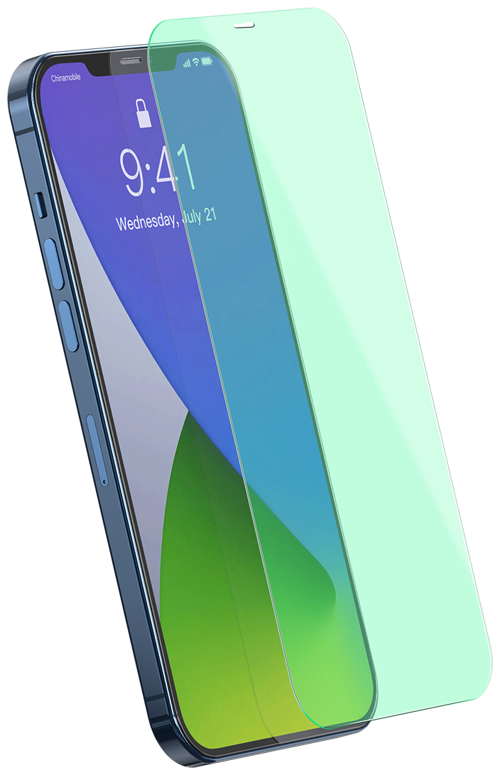 Стекло защитное Baseus для APPLE iPhone 12 Pro Max 0.15mm Eye Protection Full Coverage Tempered Glass Film 2pcs SGAPIPH67N-LQ02 - фото №6