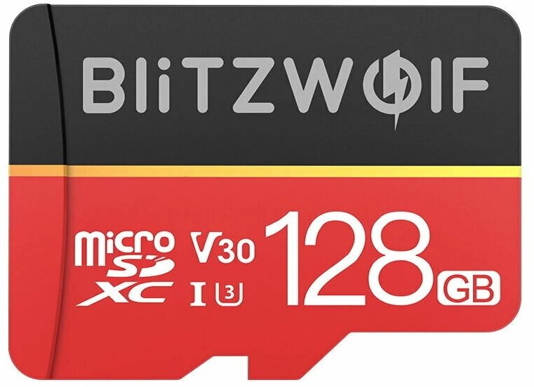 Карта памяти с адаптером BlitzWolf BW-TF1 128GB Memory Card with Adapter Red