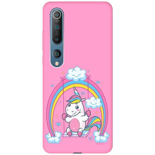 фото Re:pa чехол - накладка soft sense для xiaomi mi 10 с 3d принтом "unicorn" розовый