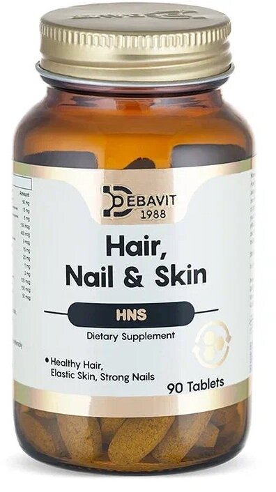 Hair, Nail & Skin "Кожа, Ногти и Волосы". Витаминно-минеральный комплекс спортивный DebaVit / 90 таблеток / Халяль