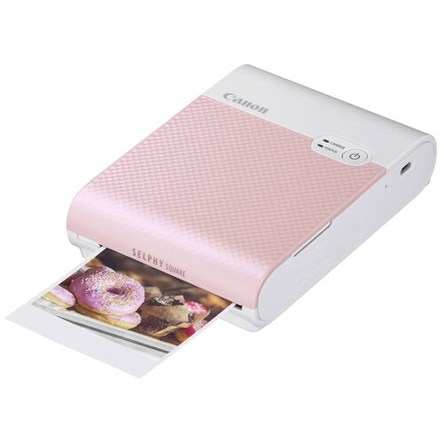 Принтер сублимационный Canon Selphy SQUARE QX10, цветн., розовый компактный фотопринтер canon selphy square qx10 white