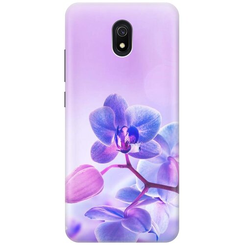 фото Ультратонкий силиконовый чехол-накладка для xiaomi redmi 8a с принтом "лиловые орхидеи" gosso