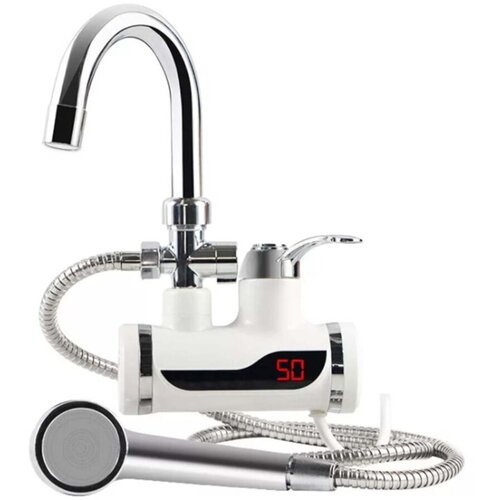 Электрический кран-водонагреватель HY30-07DOM-010с дисплеем и душем электрическийбелый 490000₽