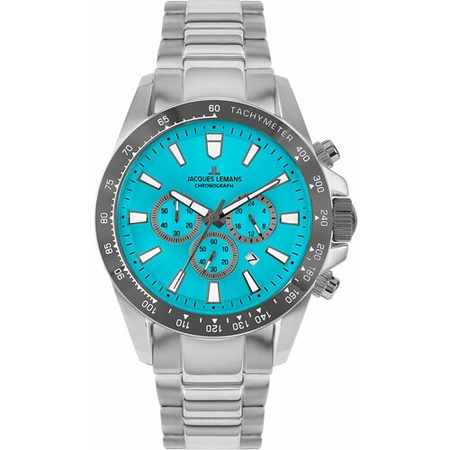 фото Наручные часы jacques lemans sports, голубой, бирюзовый