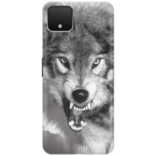 фото Cиликоновый чехол на google pixel 4 / гугл пиксель 4 с принтом "волчий оскал" gosso
