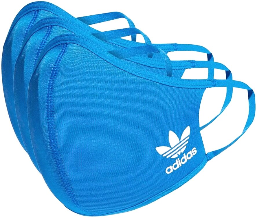 Маска защитная adidas H32392, 3 шт., размер: XS/S, blue bird