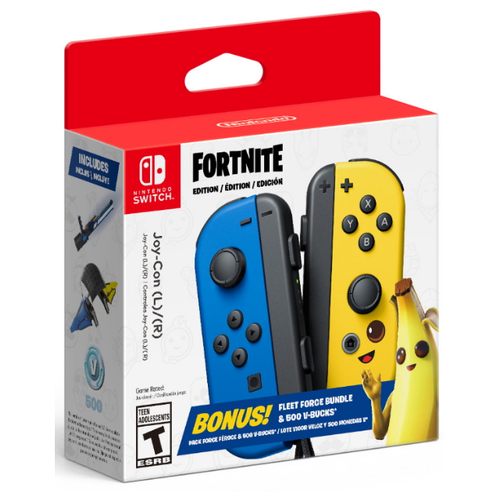 Геймпад Nintendo Joy-Con controllers Duo издание Fortnite, синий/желтый