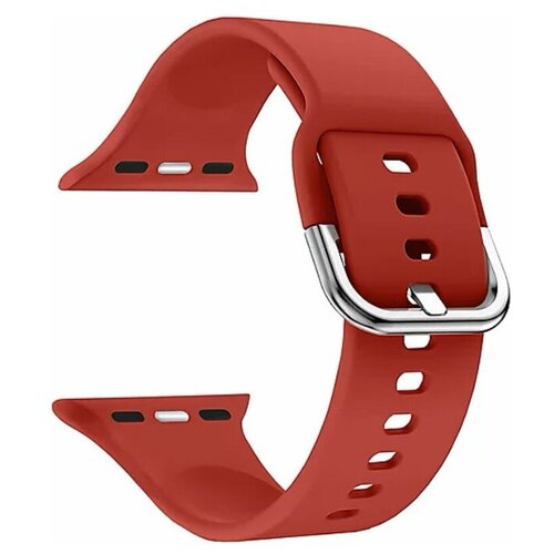 Lyambda Силиконовый ремешок Avior для Apple Watch 42/44/45 mm, красный