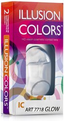 Контактные линзы ILLUSION Сolors Glow, 2 шт., R 8,6, D -0,5, green