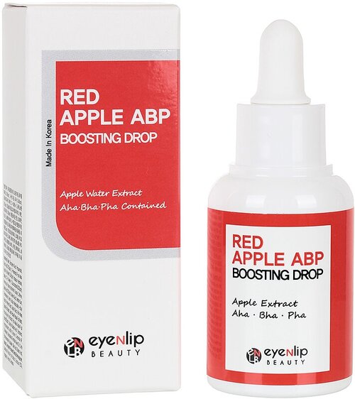 Сыворотка для лица ампульная с AHA, BHA и PHA кислотами и экстрактом яблока Eyenlip Red Apple ABP Boosting Drops, 30 мл