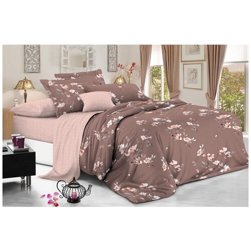 фото Комплект постельного белья selena евро (поплин: 100% хлопок) (2 нав.-70х70 см), орион