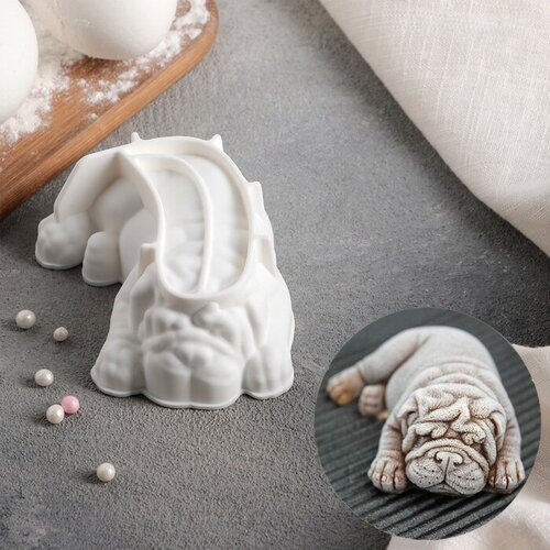 Силиконовый молд Пёсик 95732 см цвет белый 1шт 520₽