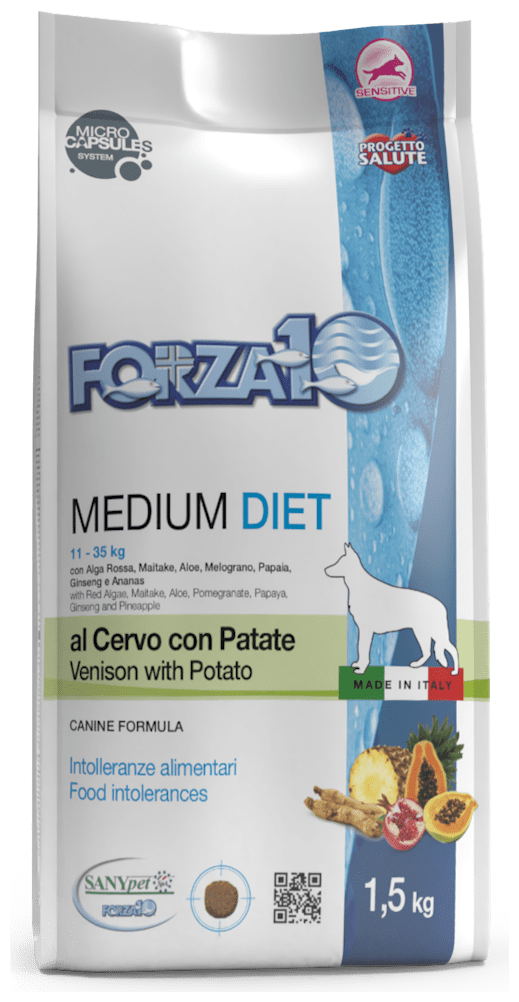 Сухой корм для собак Forza10 Diet Medium при чувствительном пищеварении гипоаллергенный оленина с картофелем (для средних пород)