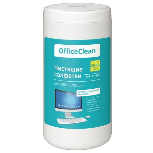 OfficeClean 307369 влажные салфетки 100 шт. для экрана, для оргтехники, 170 мм x 130 мм