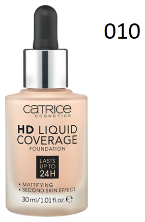 Тональная основа CATRICE HD Liquid Coverage Foundation 010 светло-бежевый