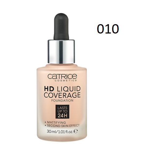 Тональная основа CATRICE HD Liquid Coverage Foundation 010 светло-бежевый