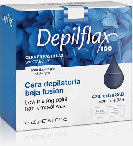 Изображение товара Воск в брикетах Азуленовый Depilflax100, 500 гр