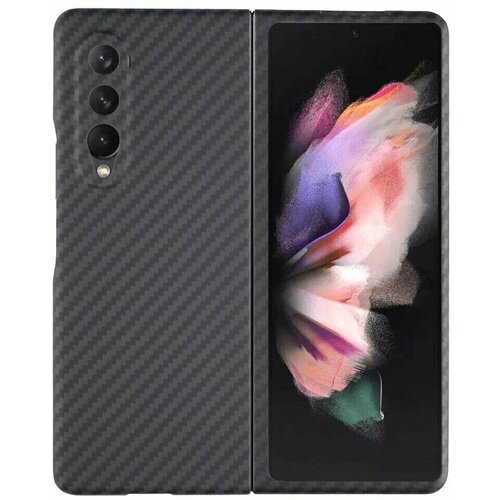 Кевларовый чехол DiXiS Carbon Case для Samsung Z FOLD 3 (BSZF3-CM) Чёрный матовый