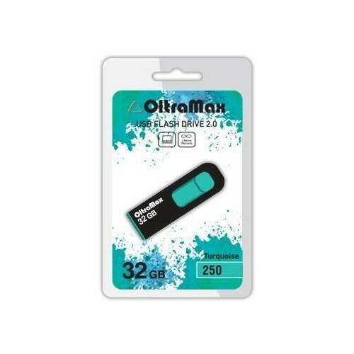 Флеш-накопитель 32Gb OltraMax 250, USB 2.0, пластик, бирюзовый