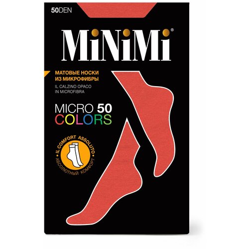 Носки MiNiMi, 50 den, размер 0 (UNI), коралловый носки женские полиамид minimi micro color 50 носки размер б р bordo бордовый