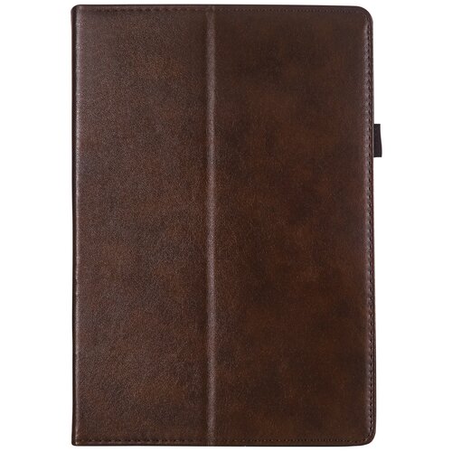фото Чехол mypads бизнес класса для samsung galaxy tab s6 10.5 sm-t860 / t865 с визитницей и держателем для руки коричневый натуральная кожа