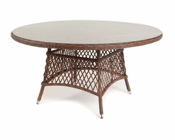 Плетеный круглый стол 4SIS «Эспрессо» 150 см коричневый