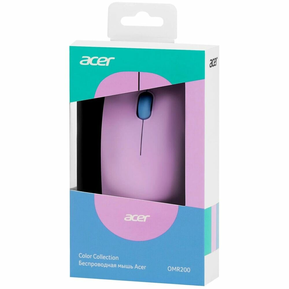 Мышь беспроводная Acer OMR200 фиолетовый (ZL MCEEE021)
