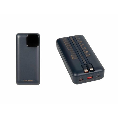 Powerbank / Внешний аккумулятор REMAX RPP-513 Suji Series 20W+22.5W PD+QC Fast Charging Cabled Power Bank, 3 внешний аккумулятор повербанк power bank remax rpp 502 10000mah pd 20w qc 18w белый