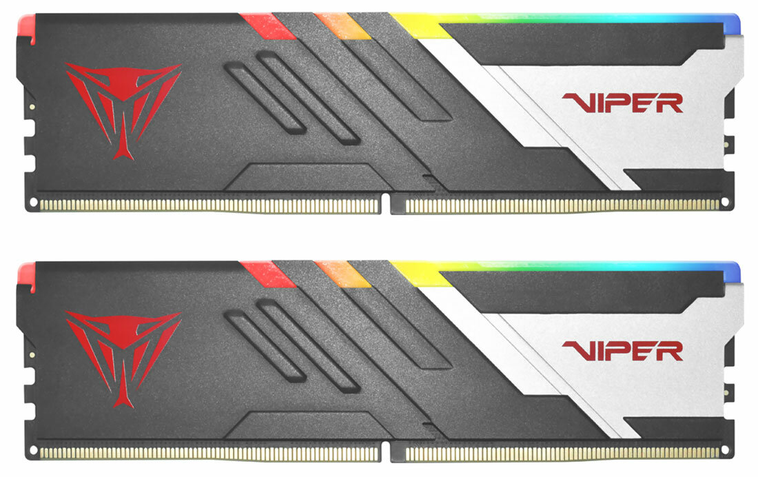 Оперативная память Patriot Memory DDR5 64GB (2x32GB) 5200MHz Viper Venom RGB (PVVR564G520C40K)