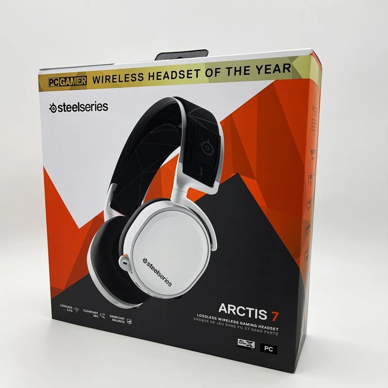 Беспроводные игровые наушники SteelSeries Arctis 7, All New White