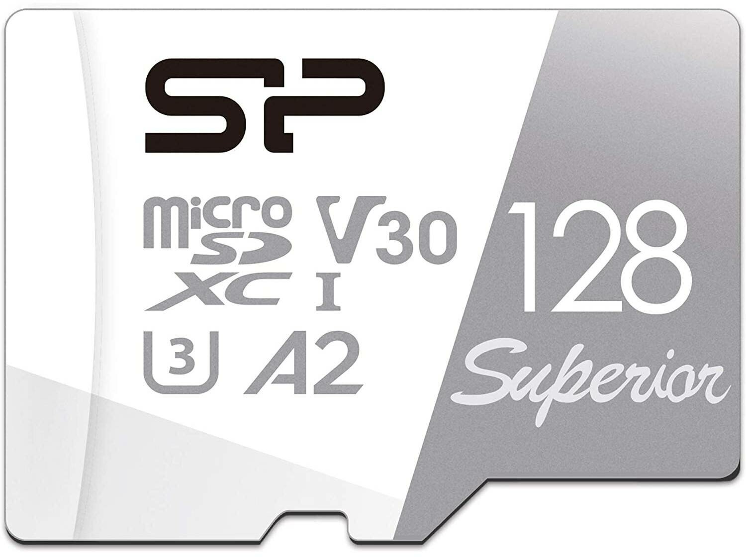 Карта памяти Silicon Power Superior, microSDXC, 128 ГБ, A2, V30, UHS-I Class 3 (SP128GBSTXDA2V20)