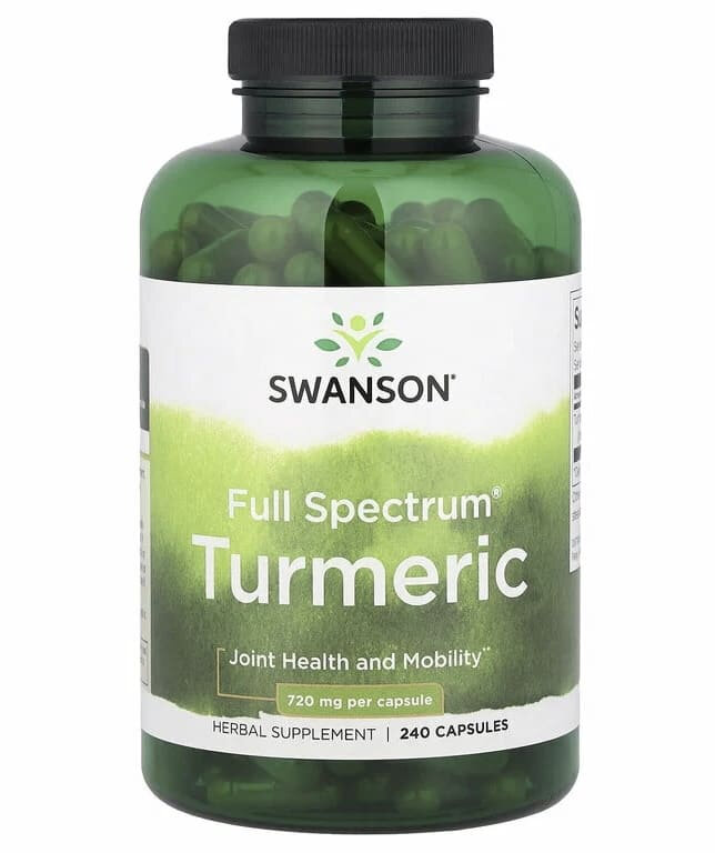 Swanson Turmeric Full Spectrum, Куркумин полного спектра 720 мг 240 капсул