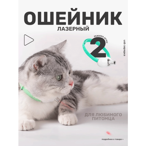 Ошейник с лазерной указкой, интерактивная игрушка для кошек и собак, с красным лучом