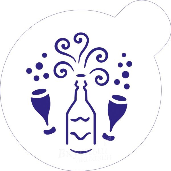 Трафарет для мастики/марципана Новый год5 М097