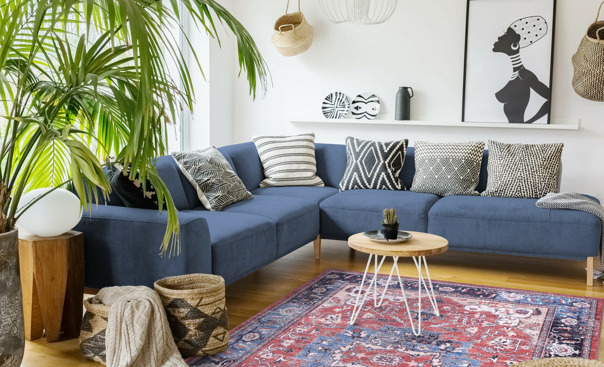 Ковер Diva Home, полиэстер/хлопок, прямоугольный, 1.2x1.8 м, безворсовый, машинная стирка