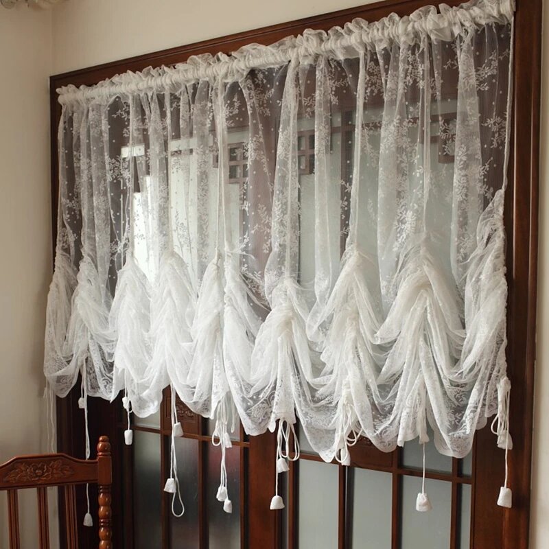 Шифоновые занавески babson 200x150/200/230 см, W200cm x H150cm, Белый