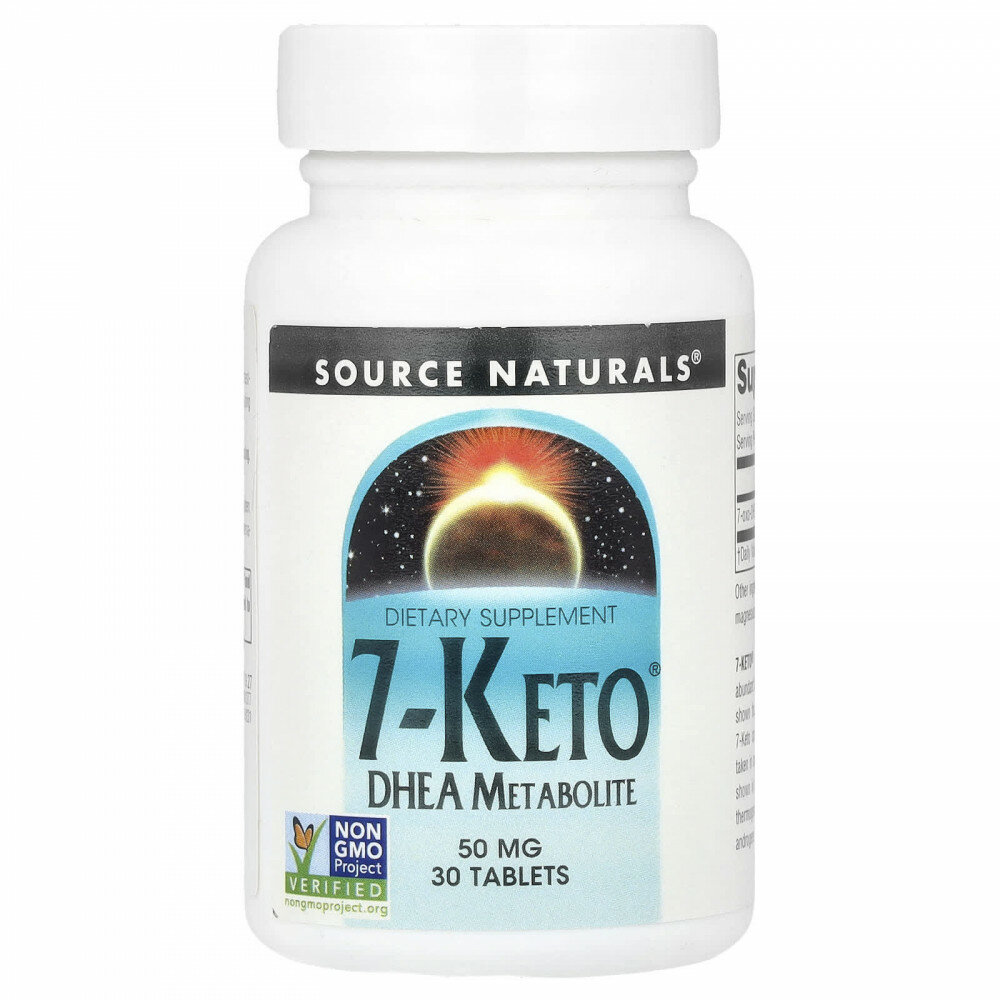 Source Naturals, 7-Keto®, метаболит дгэа, 50 мг, 30 таблеток