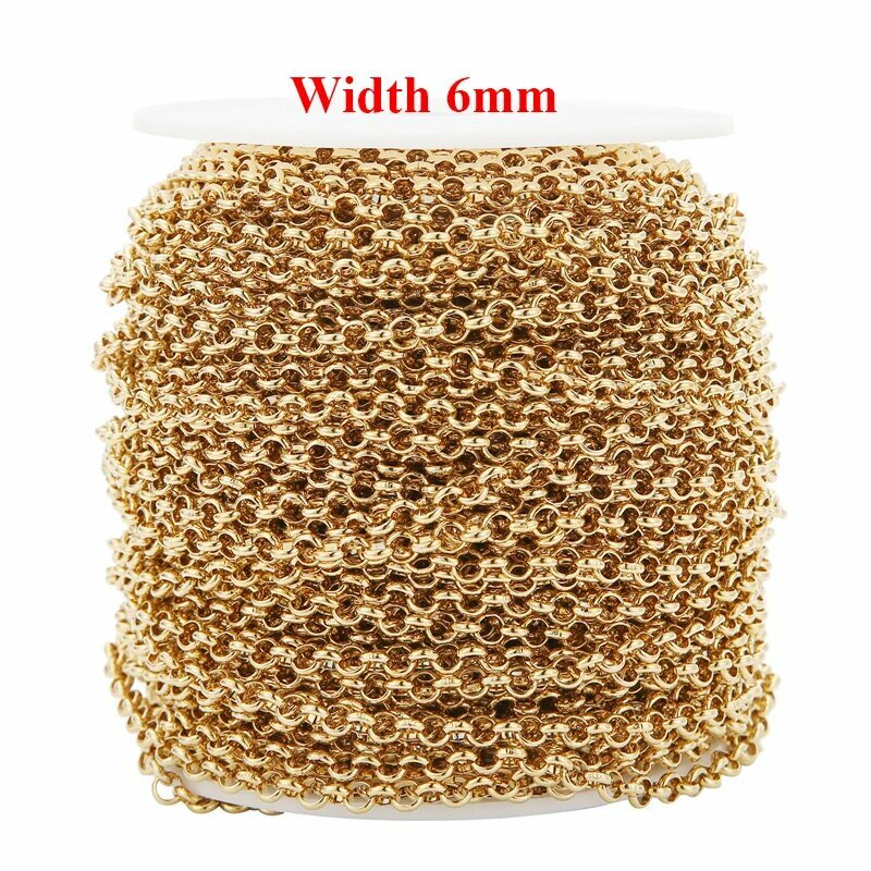 Semitree цепи из нержавеющей стали для рукоделия gold 6mm