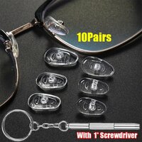 Силиконовые накладки на нос для очков, 10 пар, Ordinary transparent