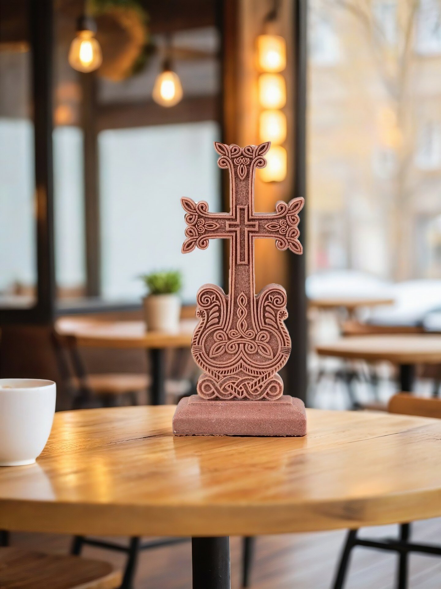 Фигурка декоративная, Вернисаж истории, Хачкар - крест на подставке (малая) ПС.