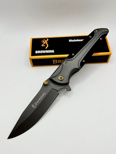 Изображение товара Складной туристический нож флиппер Browning, замок Liner Lock, рукоять G10, сталь 420
