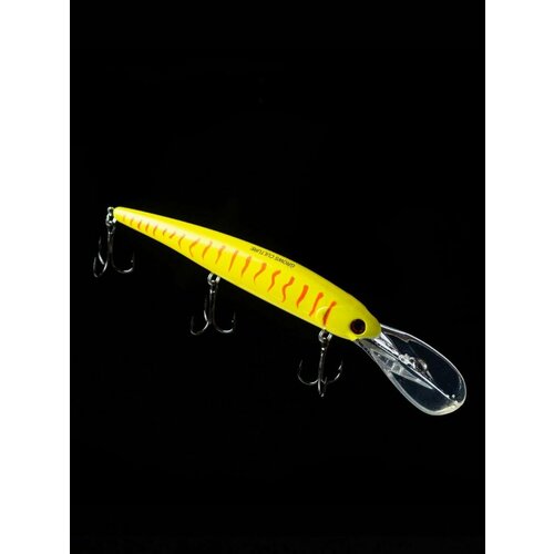 Воблер шумовой Бандит Минноу на щуку судака 12 см, 20 гр до 8 метров / цвет UV12 / для троллинга и спиннинга