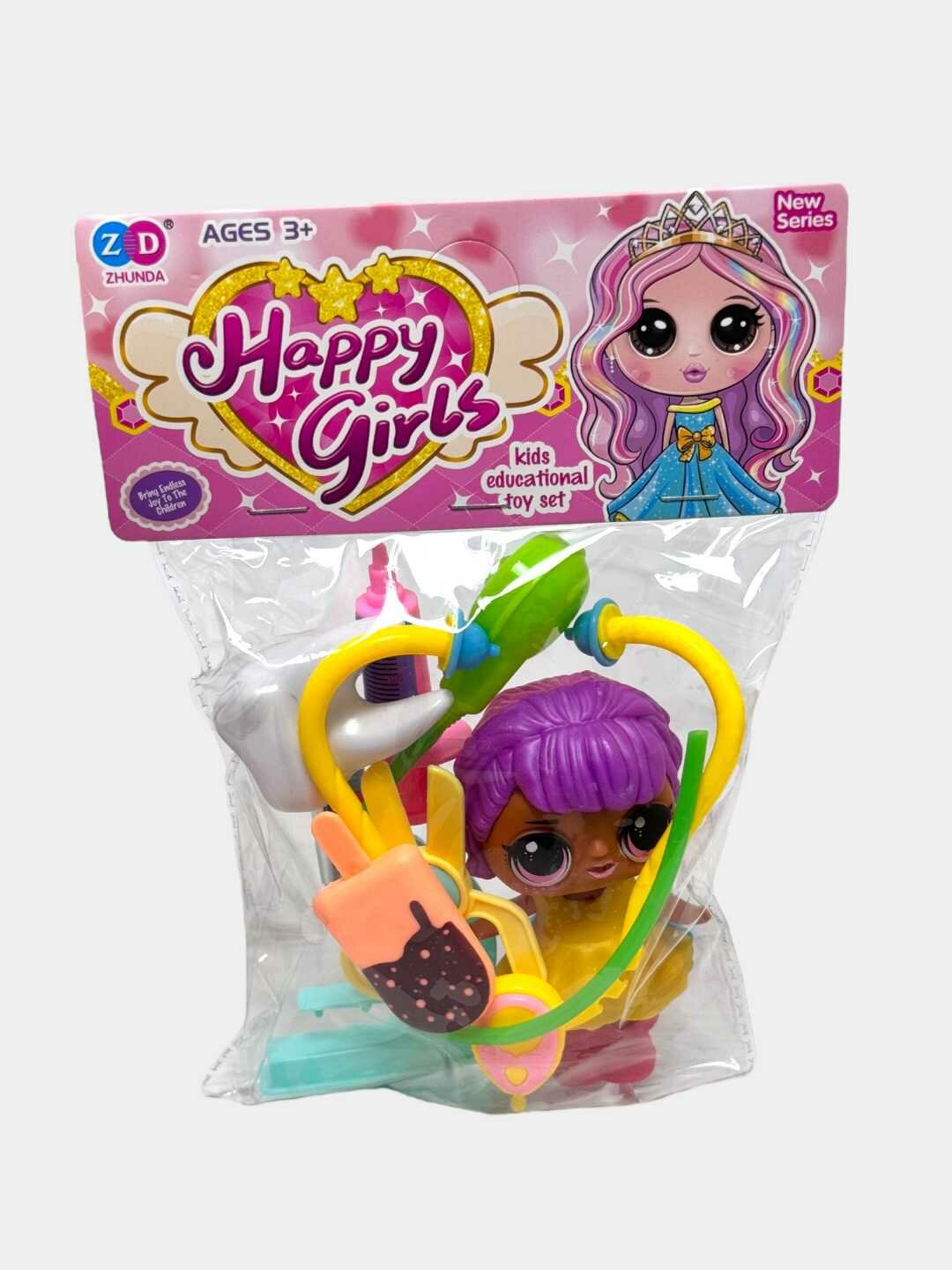 Игровой набор с мини-куклой и аксессуарами, для девочек от 3 лет, развивает моторику и воображение Код. 26428