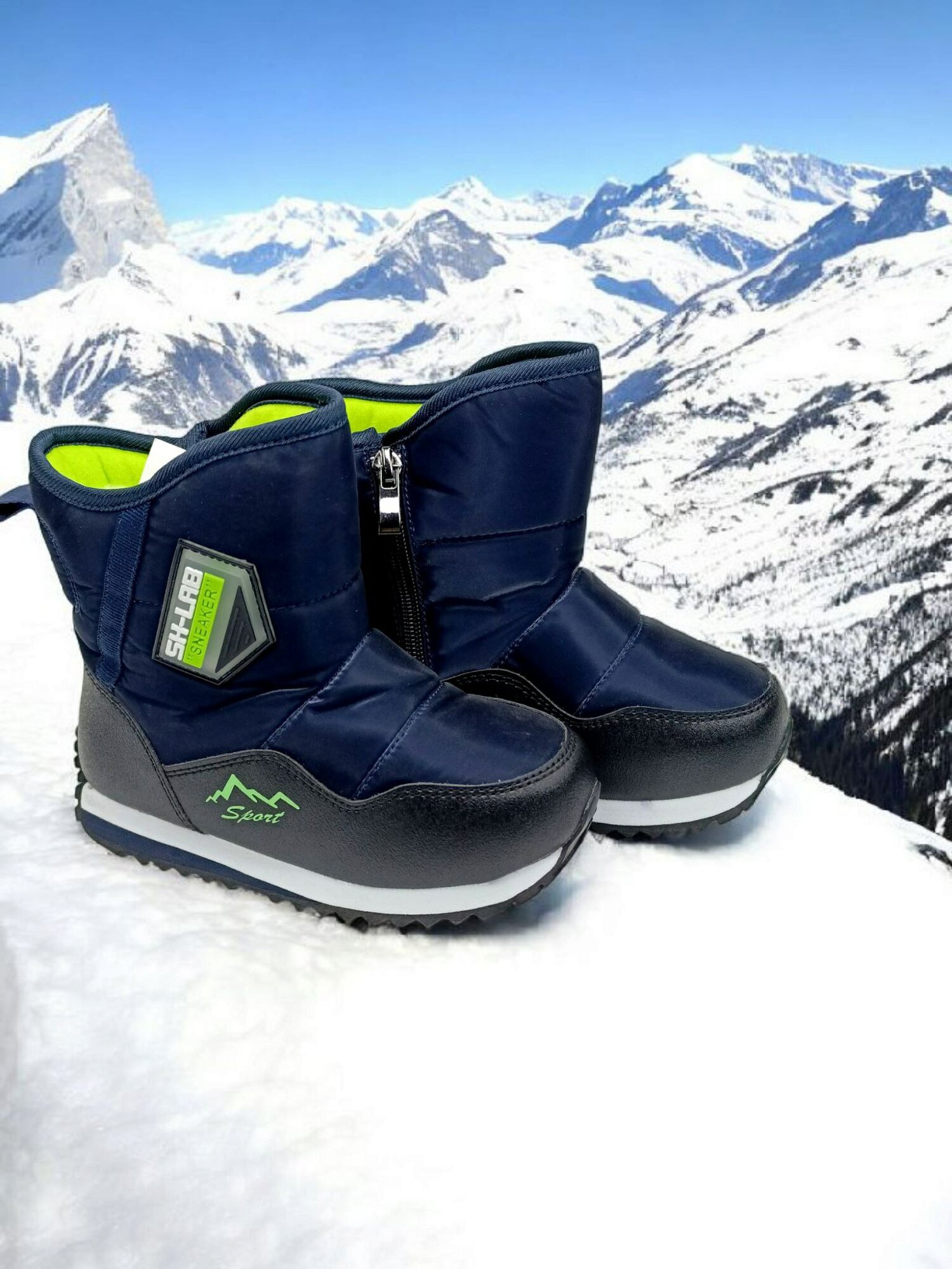 Дутики , размер 28, синий — фото 1