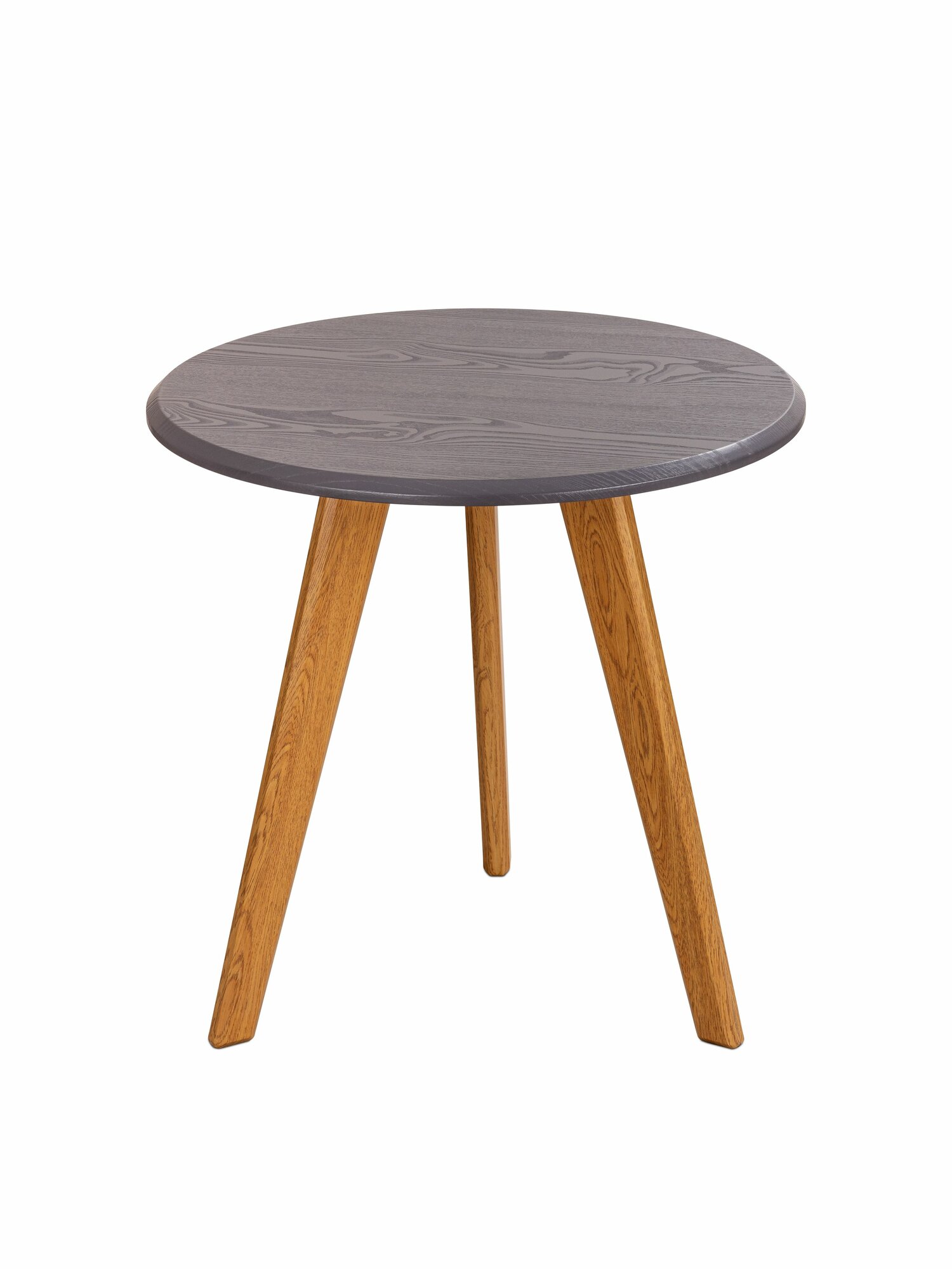 Журнальный столик круглый серый, дуб