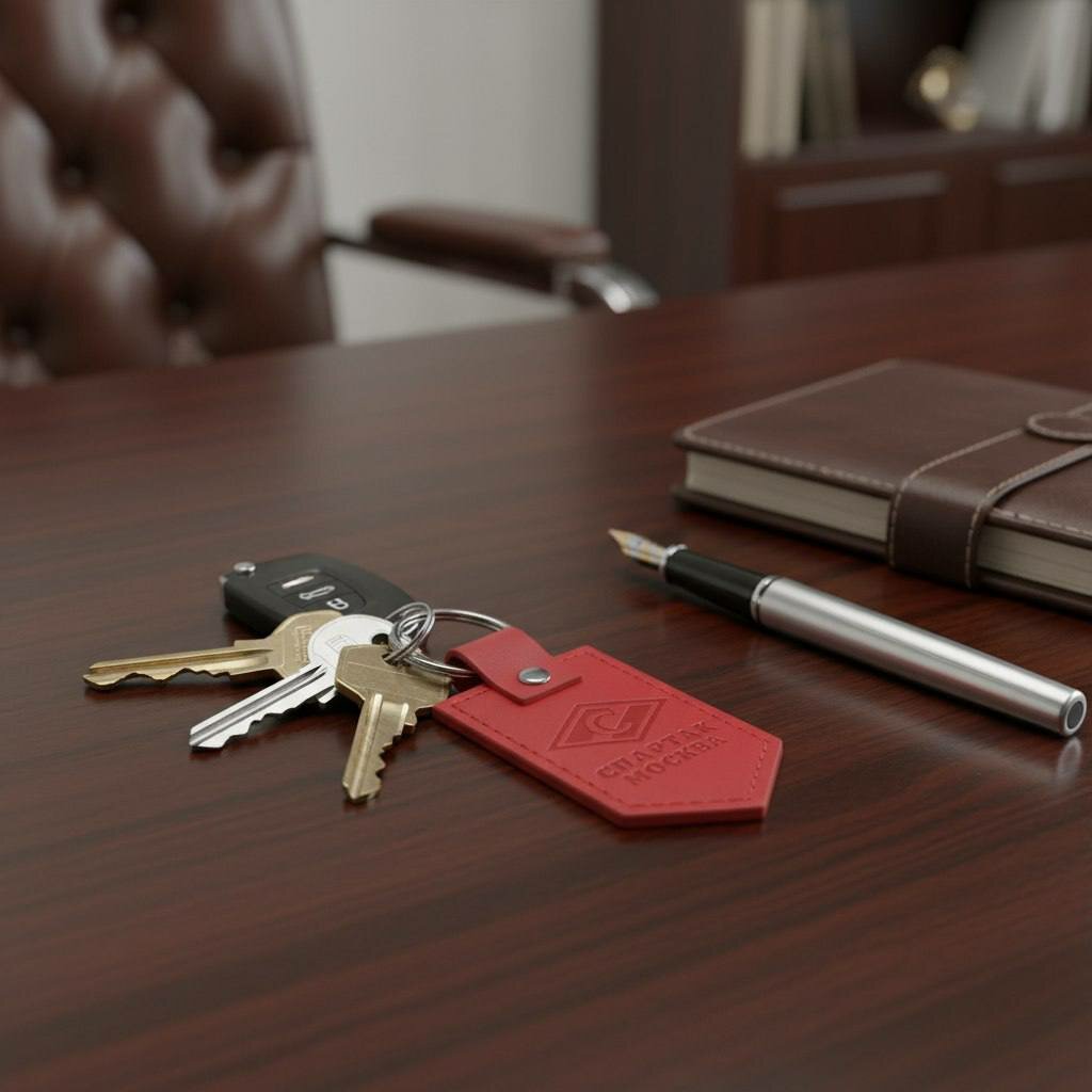 Брелок СПАРТАК, красный — фото 1