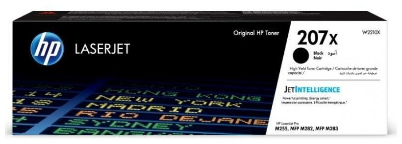 Картридж лазерный HP (W2210X) 207X для HP Color LJ M282/ M283/ M255, черный, оригинальный, ресурс 3150 страниц