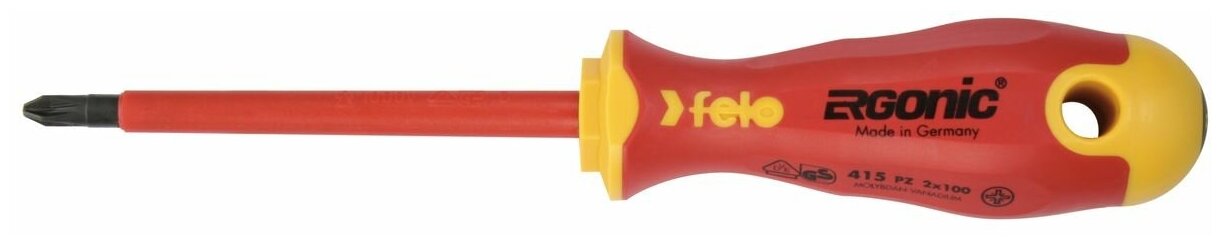 Отвертка диэлектрическая крестовая PZ1х80 Felo 41510290