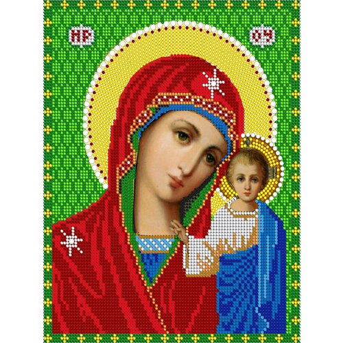 Вышивка бисером иконы Богородица Казанская 19*24 см