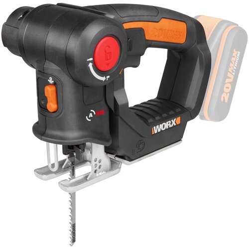 Аккумуляторный электролобзик Worx WX550.9 0 коробка, без аккумулятора черный